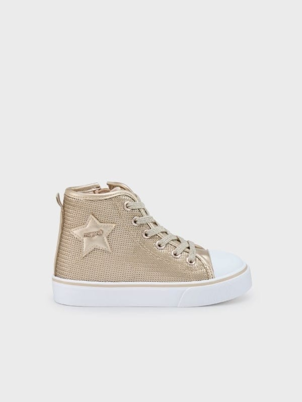 Mayoral Gold Platform Sequin High Tops, Size 32/US 13.5